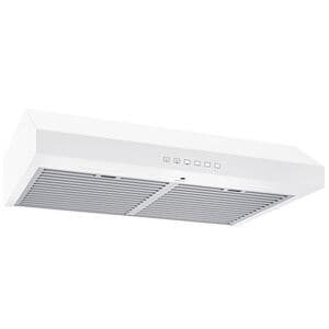 Broan Glacier GLA3 Series 30 in. Convertible Standard Style Range Hood with 490 CFM, 3 Fan Speeds & 2 LED Lights - White, , hires