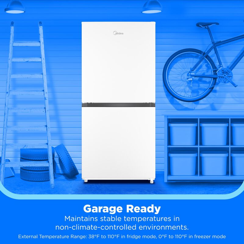 Midea 30 in. 20.0 cu. ft. Garage-Ready Automatic Smart 4-Drawers Upright Freezer with Adjustable Shelves - White, White, hires
