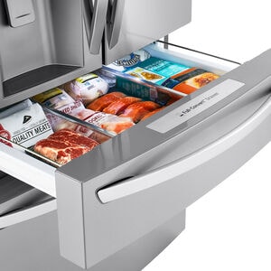 LG 36 in. 29.5 cu. ft. Smart 4-Door French Door Refrigerator with Ice & Water Dispenser - PrintProof Stainless Steel, PrintProof Stainless Steel, hires