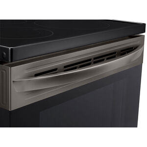 LG 30" Freestanding Electric Range with 5 Smoothtop Burners, 6.3 Cu. Ft. Single Oven with Air Fry & Storage Drawer - Black Stainless Steel, Black with Stainless Steel, hires