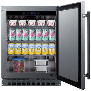 Summit 24 in. 3.1 cu. ft. Outdoor Mini Fridge - Stainless Steel, , hires