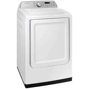 Samsung 27 in. 7.4 cu. ft. Smart Electric Dryer with Sanitize Cycle & Sensor Dry - White, White, hires