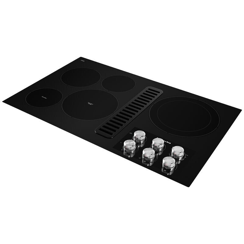 KitchenAid 36 in. 5-Burner Electric Cooktop with Downdraft, Simmer Burner & Power Burner - Black, , hires