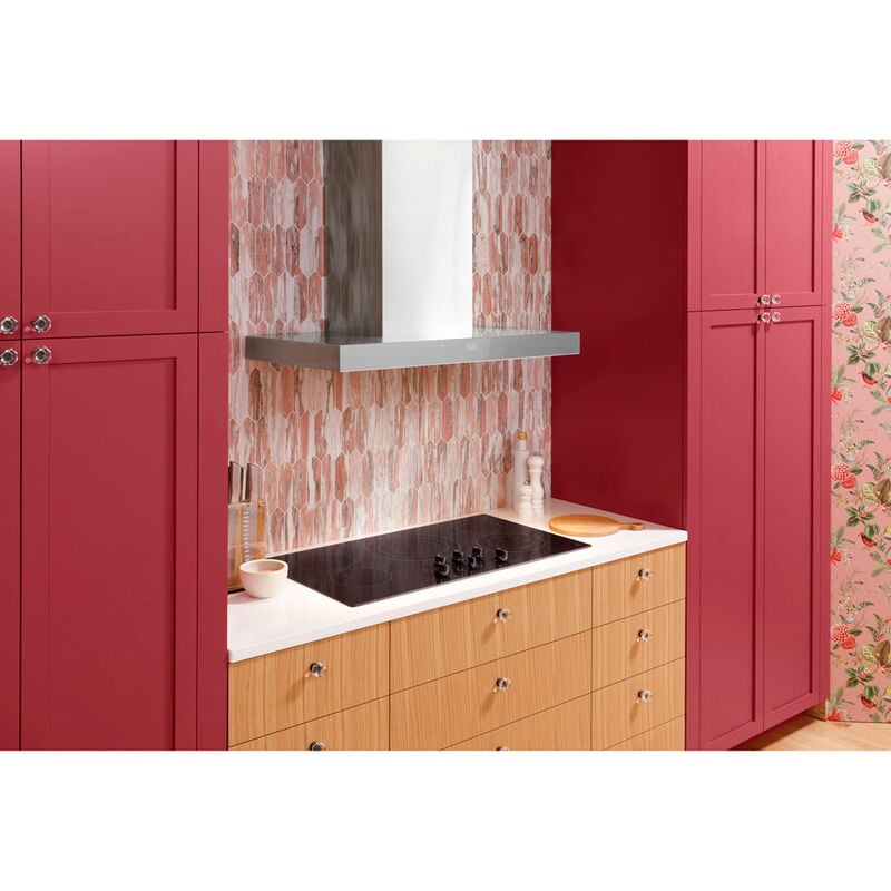 GE 30 in. 5-Burner Electric Cooktop with Simmer Burner & Power Burner - Black, , hires