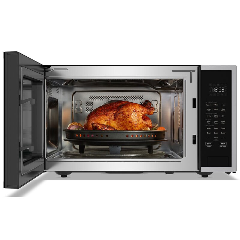 KitchenAid 22 in. 1.6 cu. ft. Countertop Microwave with Convection & Sensor Cooking - Stainless Steel with PrintShield Finish, , hires