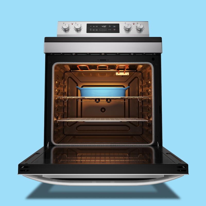 Midea 30 in. 6.3 cu. ft. Electric Range with Radiant Burners - Stainless Steel, Stainless Steel, hires