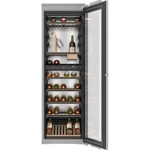 Miele 22 in. Built-in Wine Conditioning Unit with Wood Racks, Dual Temperature Zones & 80 Bottle Capacity - Custom Panel Ready, , hires