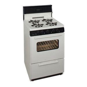 Premier 24 in. 2.9 cu. ft. Gas Range with Open Burners - Bisque, , hires