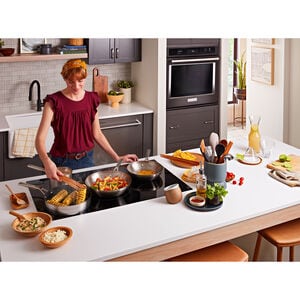 KitchenAid 36 in. 5-Burner Induction Cooktop with Simmer Burner & Power Burner - Black, , hires