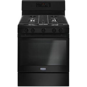 Maytag 30 in. 5.0 cu. ft. Oven Freestanding Gas Range with 5 Sealed Burners - Black, , hires