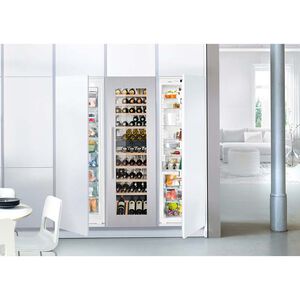 Liebherr 22 in. Built-in Wine Cabinet with Wood Racks, Dual Temperature Zones & 80 Bottle Capacity - Custom Panel Ready, , hires