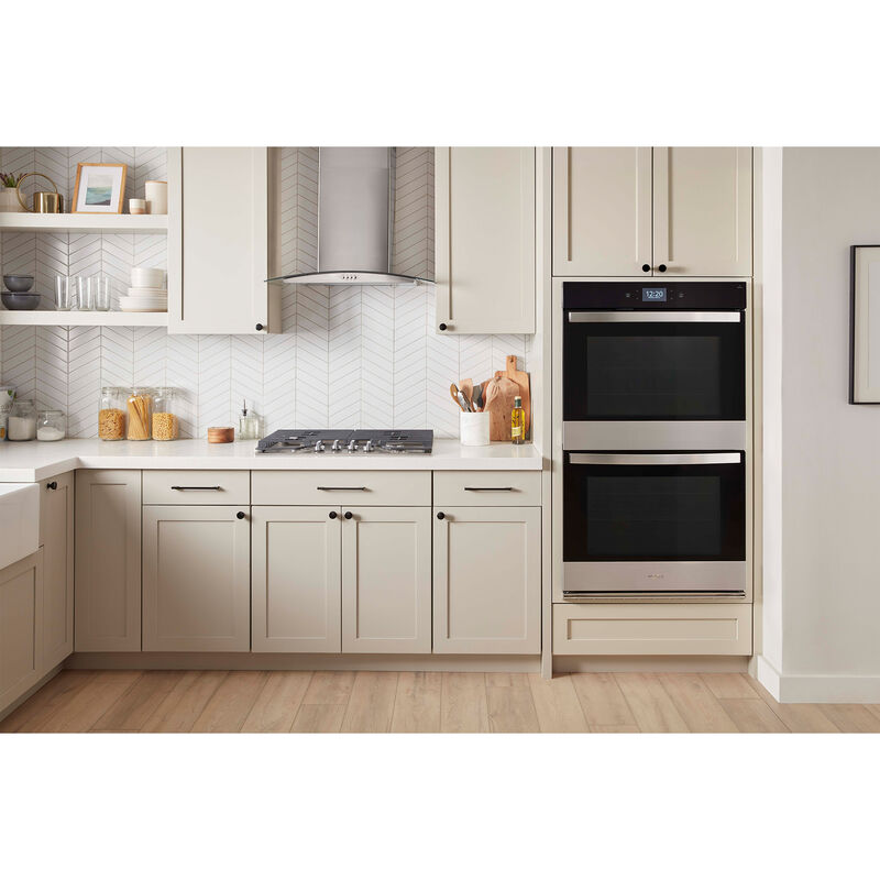 Whirlpool 30 in. 10 cu. ft. Smart Top Control Electric Double Wall Oven with True European Convection - Fingerprint Resistant Stainless, Fingerprint Resistant Stainless, hires