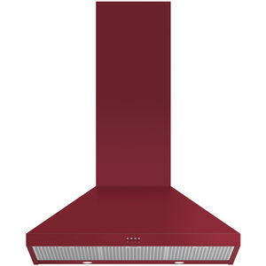 Fisher & Paykel Series 7 36 in. Chimney Style Range Hood with 3 Speed Settings, 600 CFM & 2 LED Lights - Red, , hires