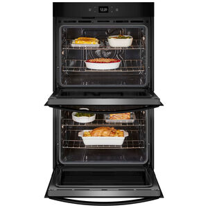 Whirlpool 27 in. 8.6 cu. ft. Smart Top Control Electric Double Wall Oven with Standard Convection - Black, , hires