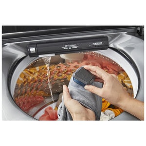 Whirlpool 28 in. 4.7 cu. ft. Top Loading Washer with 36 Wash Programs, 6 Wash Options, Sanitize with Oxi & Self Clean - Chrome Shadow, , hires