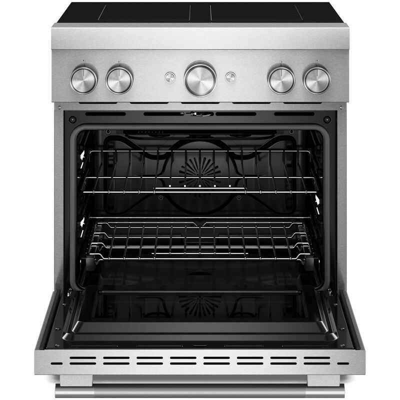 KitchenAid Commercial-Style 30 in. 4.1 cu. ft. Air-Fry True European Convection Electric Range with 4 Induction Burners - Stainless Steel, , hires