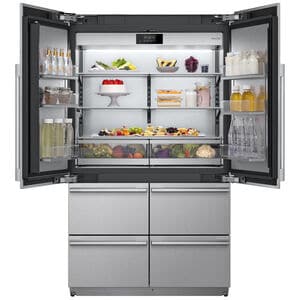 Signature Kitchen Suite 48 in. 26 cu. ft. Built-In Smart Counter Depth 6-Door French Door Refrigerator with Internal Water Dispenser - Custom Panel Ready, , hires
