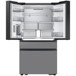 Samsung Bespoke 36 in. 22.5 cu. ft. Smart Counter Depth 4-Door French Door Refrigerator with AI Family Hub+, Beverage Center & Internal Water Autofill Pitcher - Charcoal Glass & Stainless Steel, , hires