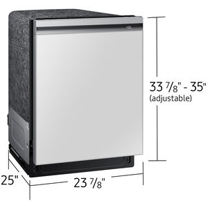 Samsung Bespoke 24 in. Top Control Smart Dishwasher with 42 dBa Sound Level, 3rd-Rack, Smart Dry & Pocket - White Glass, White Glass, hires