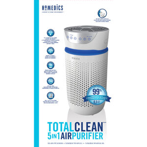 HOMEDICS TotalClean 5-In-1 Tower Small Room Air Purifier, , hires