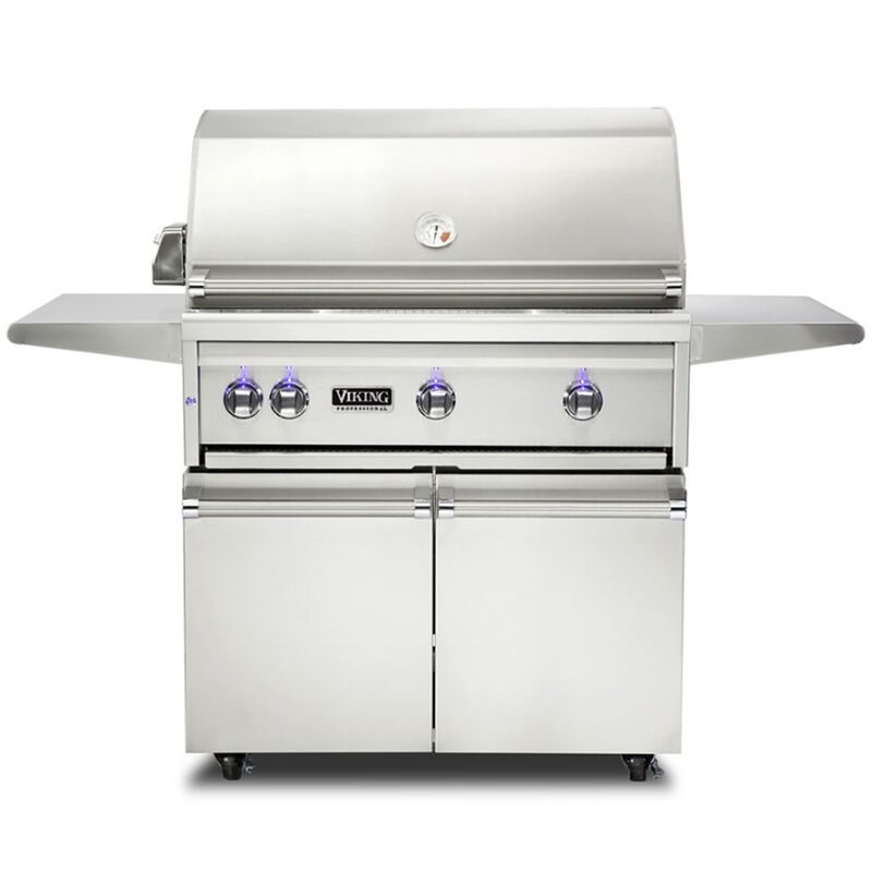Viking 5 Series 36 in. 2-Burner Liquid Propane Gas Grill with Rotisserie, Sear Burner & Smoker Box - Stainless Steel, , hires