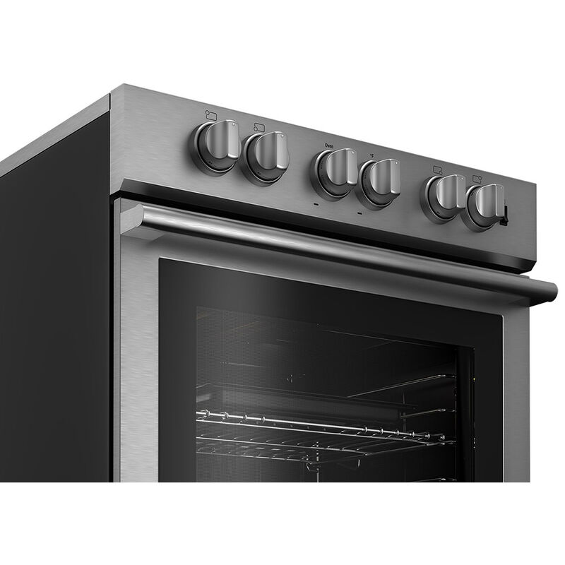 Blomberg 30 in. 5.7 cu. ft. True European Convection Slide-In Electric Range with 4 Induction Burners - Stainless Steel, , hires