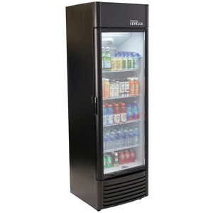 Premium Levella 26 in. 15.5 cu. ft. Beverage Center with Adjustable Shelves & Customizable Lightbox - Black, , hires