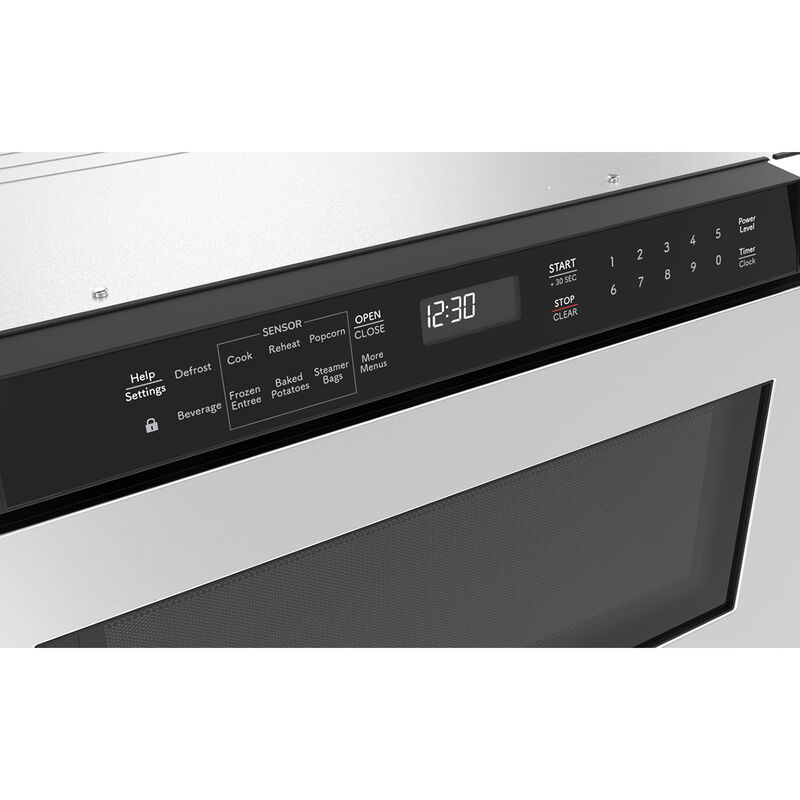 Sharp 24 in. 1.2 cu. ft. 950W Built-In Microwave with Sensor Cooking - Stainless Steel, , hires