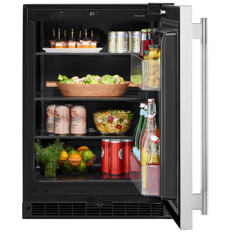 KitchenAid 24 in. 5.0 cu. ft. Undercounter Refrigerator - Stainless Steel, , hires