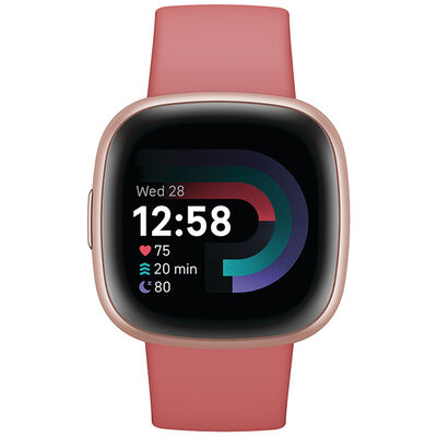 Fitbit Versa 4 Fitness smartwatch - Pink Sand / Copper Rose Aluminum | FB523RGRW-US