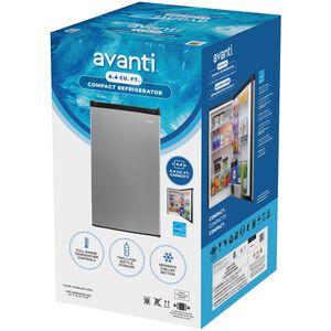 Avanti 20 in. 4.4 cu. ft. Mini Fridge with Freezer Compartment - Stainless Steel, Stainless Steel, hires