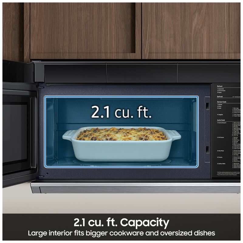 Samsung 30 in. 2.1 cu. ft. 1000W Smart Over-the-Range Microwave with 500 CFM & Sensor Cooking - Stainless Steel, , hires