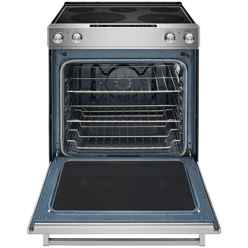 KitchenAid 30 in. 6.4 cu. ft. True European Convection Slide-In Electric Range with Radiant Burners - Stainless Steel, Stainless Steel, hires