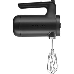KitchenAid 7-Speed Electric Hand Mixer with Stainless Steel Turbo Beater - Black, , hires