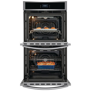 Frigidaire Gallery 27 in. 7.6 cu. ft. Top Control SteamElectric Double Wall Oven with True European Convection - Stainless Steel, Stainless Steel, hires