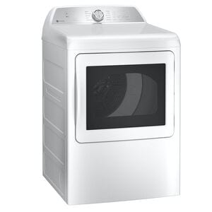GE Profile 27 in. 7.4 cu. ft. Smart Electric Dryer with Aluminized Alloy Drum, Sanitize Cycle & Sensor Dry - White, White, hires