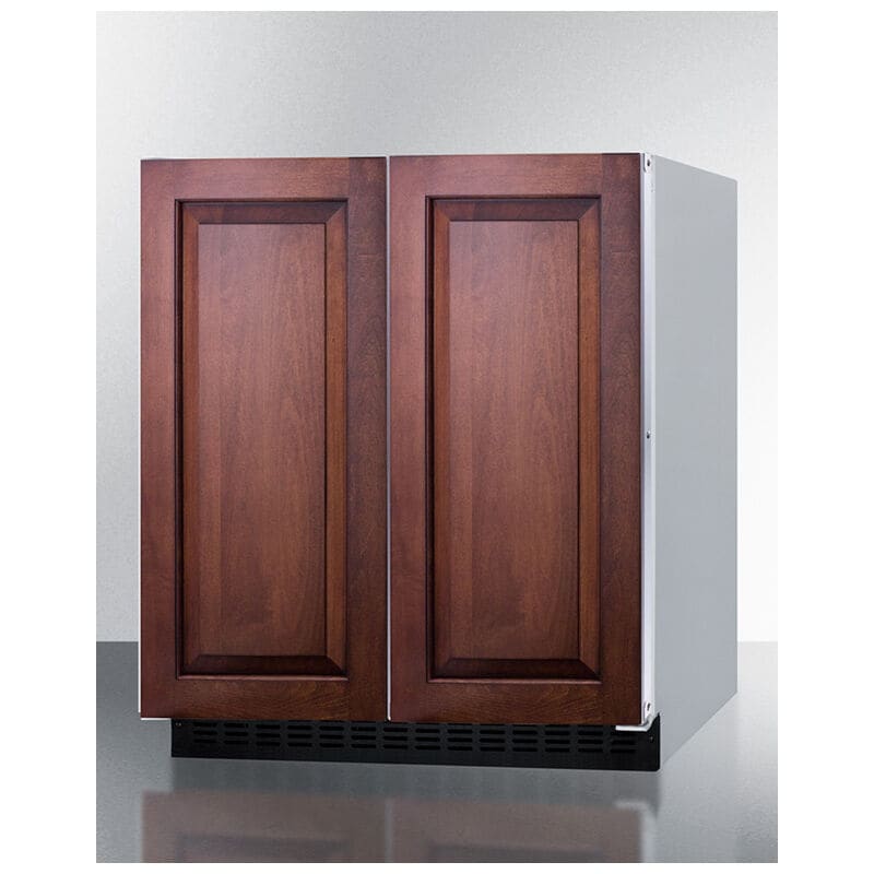 Summit 30 in. 5.4 cu. ft. Side by Side Undercounter Refrigerator - Custom Panel Ready with White Trim, , hires