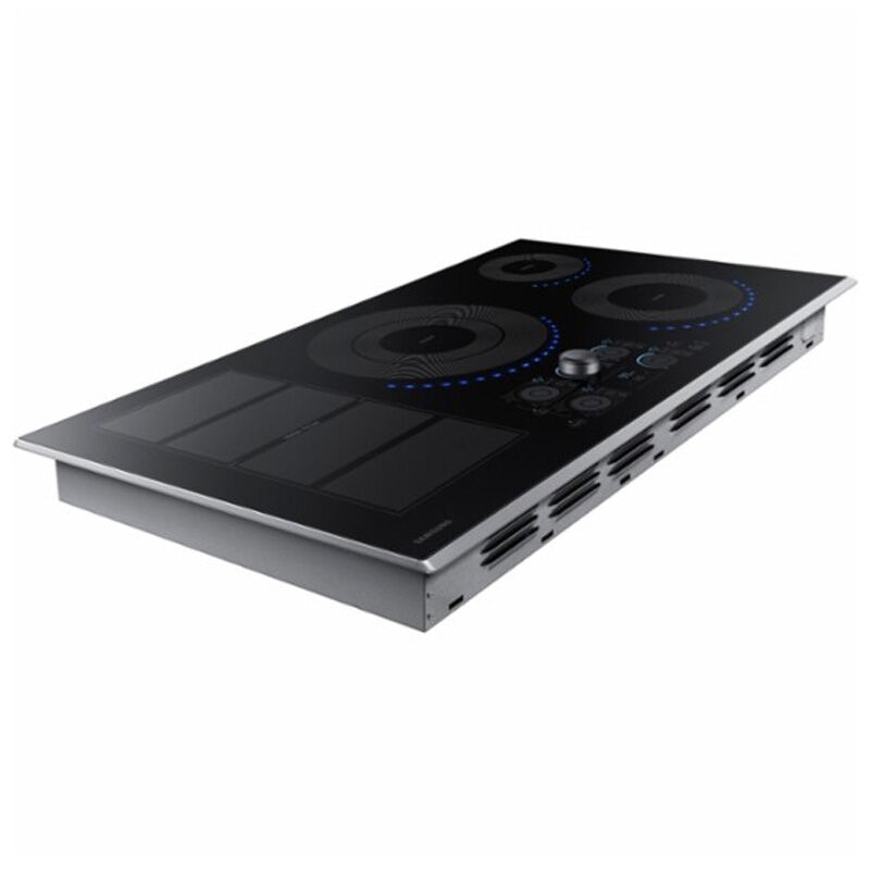 Samsung 36 in. 5-Burner Smart Induction Cooktop with Simmer Burner and Power Burner - Stainless Steel, , hires