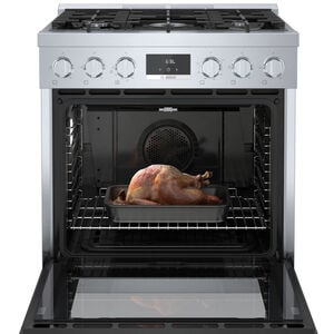 Bosch 800 Series 30 in. 3.6 cu. ft. Standard Convection Gas Range with 5 Sealed Burners - Stainless Steel, , hires