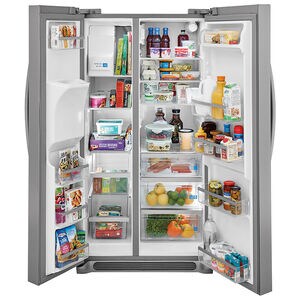 Frigidaire Gallery 36 in. 25.6 cu. ft. Side by Side Refrigerator with Ice & Water Dispenser - Stainless Steel, Stainless Steel, hires