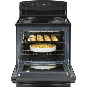 GE 30 in. 5 cu. ft. Electric Range with Coil Burners - Black, Black, hires