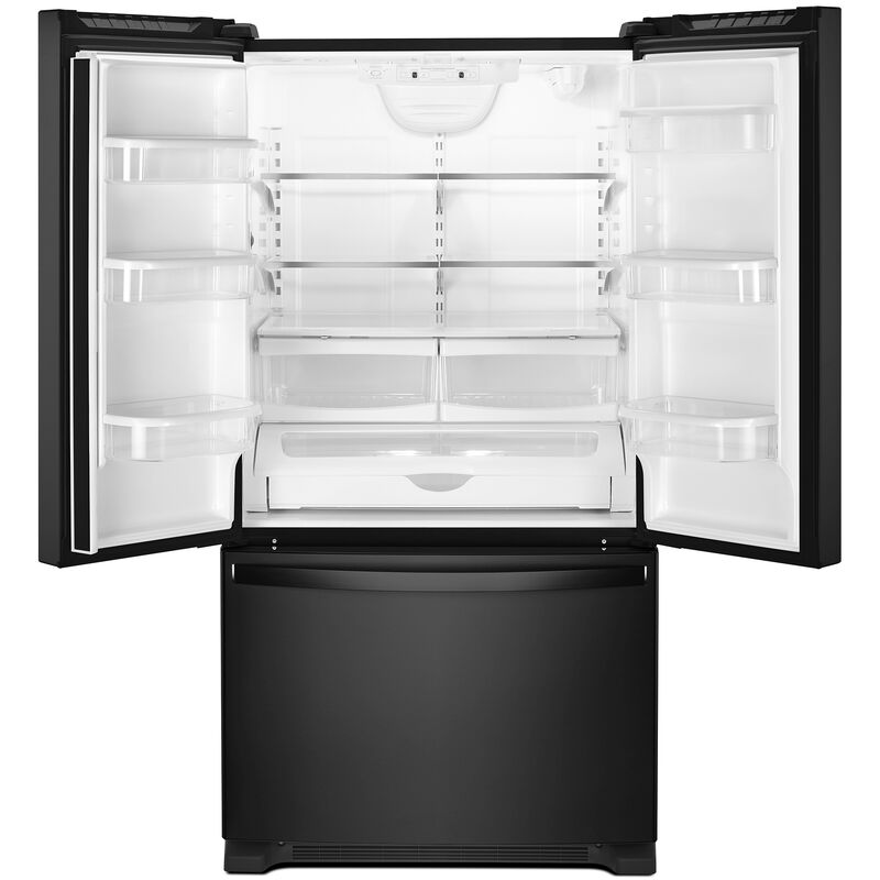 Whirlpool 36 in. 20.0 cu. ft. Counter Depth French Door Refrigerator with Internal Water Dispenser - Black, Black, hires