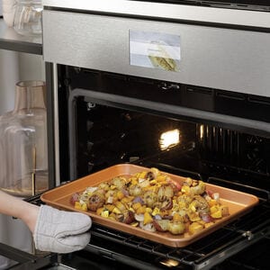 Cafe 30 in. 5 cu. ft. Smart Electric Single Wall Oven with True European Convection - Platinum Glass, Platinum Glass, hires