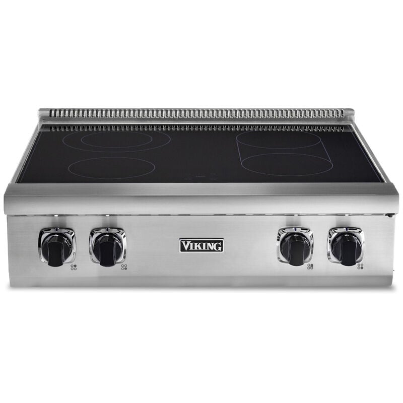 Viking 5 Series 30 in. 4-Burner Electric Rangetop with Simmer Burner & Power Burner - Stainless Steel, , hires