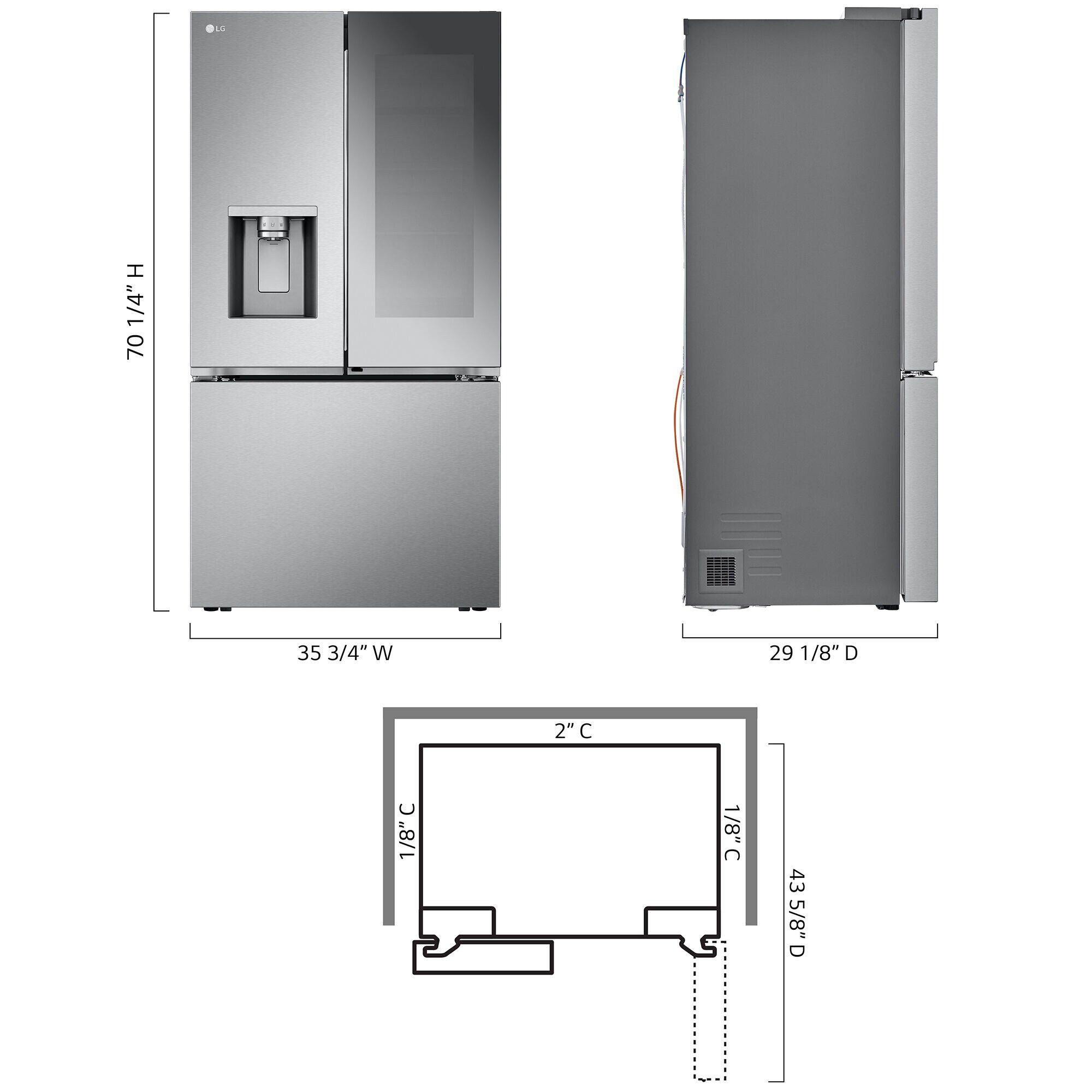 Lg instaview 2025 refrigerator home depot