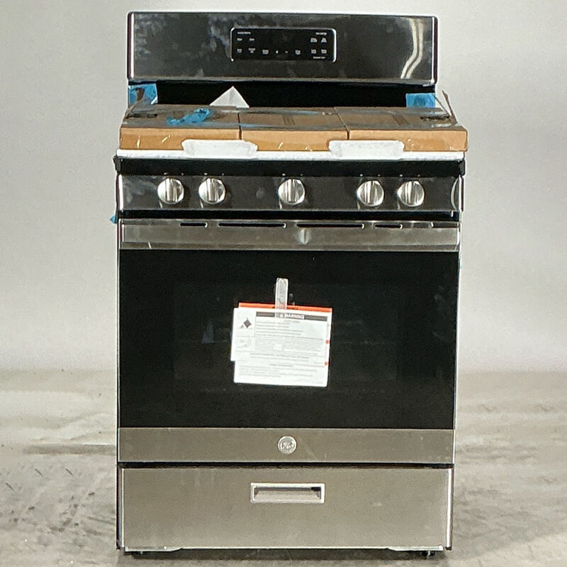 GE 30 in. 5 cu. ft. Gas Range with 5 Sealed Burners & Griddle - Stainless Steel (Open Box Good Condition), , hires