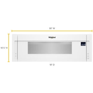 Whirlpool 30" 1.1 Cu. Ft. Over-the-Range Microwave with 10 Power Levels, 400 CFM & Sensor Cooking Controls - White, White, hires