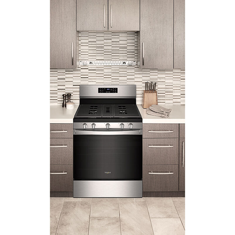 Whirlpool 30 in. Gas Cooktop in Stainless Steel with 5 Burners and