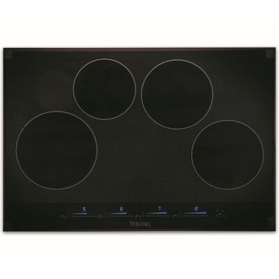 Viking Virtuoso 30 in. Induction Cooktop with 4 Smoothtop Burners - Black | MVIC6304BBG