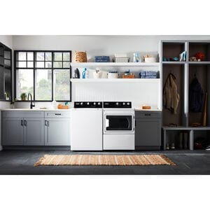 Maytag 27 in. 7.4 cu. ft. Commercial-Grade Residential Electric Dryer with Intelli Dry Sensor - White, , hires